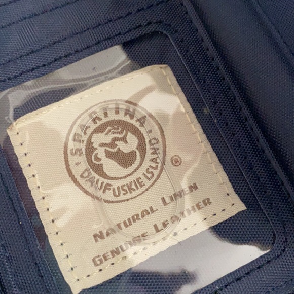 Spartina 449 | Yemaya First Mate Wallet Cream Linen Floral Navy/Gold/Pale Blue - Picture 14 of 16